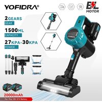 YOFIDRA 1800W Brushless Vacuum Cleaner 30KPa 1.5L Portable Powerful Suction Household Cleaning Tools For Makita 18V Battery Pin