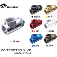 Bykski G1/4" Metal Three-Way Rotatable Joint Fitting Connector CC-TE3DTSO-X-V2