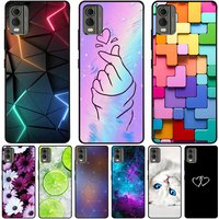 For Nokia C32 Case C 32 Soft Silicone Painted Shockproof Back Cases For Nokia C32 Cover TPU Coques NokiaC32 Cute Cartoon