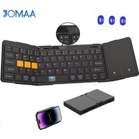Folding Travel Keyboard with Touchpad &Display,Foldable Bluetooth Keyboard for Windows iOS Android,Multi Device Keyboard