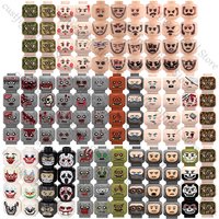 City Halloween Joker Zombie Bandit Orc Figure Facial Expression Building Block Terror Film Special Force Soldier Bricks Kids Toy