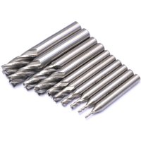 8pcs/Set CNC Carbide End Mill Set 4 Flutes CNC HSS End Milling Cutter Slot Drill Bit 2-12mm Router Bits For Wood Steel Cutting