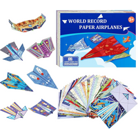 Origami Paper Airplane Kit 12/32 Sheets 16 Classic World Record Plane Designs Easy to Fold Creative Craft Activity for School F