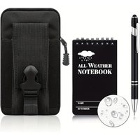 3 Pcs,3×5-inch waterproof notebook with waterproof pen and cloth notebook cover for outdoor activity logging