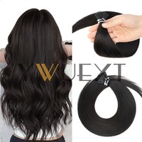 YWUEXT I Tip Natural Straight Human Hair Extensions 14"-20" Micro Ring Hair Straight Blonde Ends Fusion Hair for Women 30g/pack
