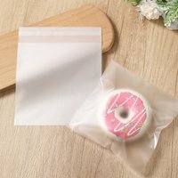 100pcs Frosted Opp Bags Transparent Self Adhesive Pouch Handmade Candy Cookie Storage Bags for Birthday Party DIY Gift Packaging