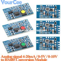 10pcs/1pc Analog Signal 4-20mA 0-5V 0-10V to RS485 Module DC-9-36V Voltage and Current Sensor Data Acquisition Converter Board