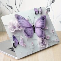 A set of 2 butterfly pattern vinyl stickers, suitable for laptop, decorative stickers, scratch-resistant semi-matte surface,