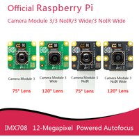 Official Raspberry Pi Camera Module 3 /3 Wide NoIR IMX708 75°/120° diagonal angle of view 12-megapixel sensor Powered autofocus