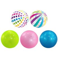 Inflatable Design Inflatable Beach Ball Striped Pattern Fun Toys Transparent Ball Game Ball Transparent Material