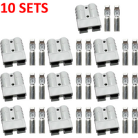 For DC Power 50A-350A Anderson Style Plug Connector 12-24V Battery Charger Tool Terminals Set 5/10 Pairs Electronic Accessories