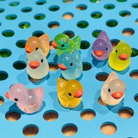 1-9PCS Kawaii Colorful Duck Resin Shoe Charms For Clogs Pins DIY Backpack Sandals Garden Shoes Button Decorations Xmas Gifts