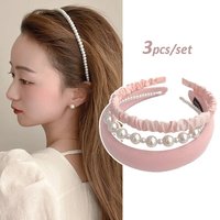 3PCS Set Fashion Women Cloth Hair Bands Headdress Headband Girls Hairband Hair Hoop Female Hair Accessories Headwear
