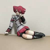 Anime Kasane Teto Cosplay Doll Plush Stuffed Dolls Cute Figure Room Decoration Abstract Wire Skeleton Cosplay Accessories Gifts