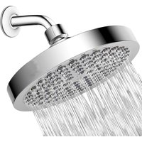 6 Inch Round Booster Shower Set Fully Electroplated Shower Head Home Set Bathroom Extension Shower Rod Set For Bathroom