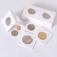 50Pcs/box 20.5/23/25/27.5/31.5/40mm Coins Storage Holder Square Case Album Collection Holders Flip Clip Coin Cover Supplies