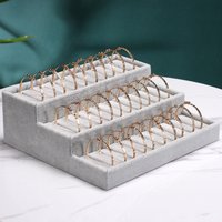 Bangle Display Tray - 30 Slot Showcase Organizer for Bangles 3-Tier Bangle Organizer Display Bracelets Tray Holder Jewelry