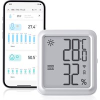 INKBIRD WiFi Smart Thermometer Hygrometer IBS-TH3-PLUS Temperature & Humidity Sensor with Weather Station LCD Display for Home