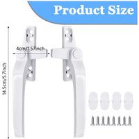 Aluminum Alloy Window Handle with Locks Universal Door Handle Key Locking for Double Glazing Door Turning
