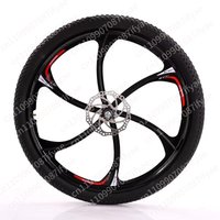 24 inch 26 inch mountain bike bearing six-knife integrated wheel set disc brake magnesium aluminum alloy wheel set bicycle wheel