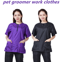 Pet Groomer Uniforms Dog Grooming Clothing Pet Hospital Waterproof Work Clothes Non Stick To Hair Salon Hairdresser Smock