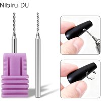 Nail Perforation Drill Pierce Bit Open Ring Nail Art Decorative Piercing Tungsten Steel Grinding Head Precise Hole Punching Tool