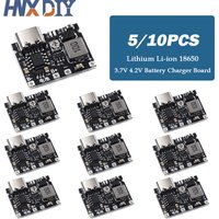1-10pcs/ Lithium Li-ion 18650 3.7V 4.2V Battery Charger Board DC-DC Step Up Boost Module TP4056 DIY Kit Parts