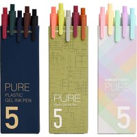 Kaco Cute Retractable Gel Pens Vintage Pen Extra Fine 0.5mm Kawaii Pen Stationery for Kids School Office Supplies