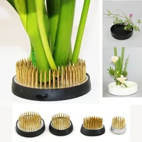 Round For Ikebana Kenzan Flower Base Holder Spiky Frog Fixed Tool Floral Arrangements Japanese Needle Flower Base Home Decor