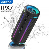 Ortizan Wireless Portable Bluetooth Speaker X30 with 40W Stereo Sound, Rich Bass, IPX7 Waterproof, 30H Playtime, TWS, LED Lights
