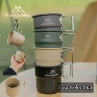 MOUNTAINHIKER 4 Colors Camping Cups Aluminum Cup Travel Cutlery Picnic Utensils Outdoor Gear Travel Cooking Sets Cookware Hiking