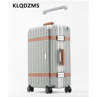 KLQDZMS Travel Luggage High Quality 20 Inch Boarding Box Aluminum Frame Trolley Case 24"26"ABS+PC Password Box Cabin Suitcase