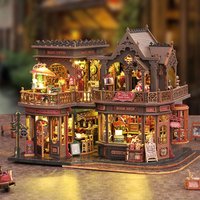 DIY Wooden Doll House Case Wooden Miniature Furniture Dollhouse Handmade Model Assembly Toys For Xmas Girls Birthday Gifts image 4