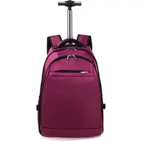 Large Capacity Wheeled Backpack Business Men's Trolley Backpack Rolling Luggage Bag Oxford cloth Travel Bag With Wheels