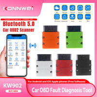 2026 KONNWEI KW902 ELM327 V1.5 OBD2 Car Diagnostic Scanner Bluetooth Auto Scanner Mini ELM 327 KW902 Code Reader for Android/IOS