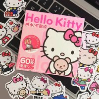60 PCS Kawaii Sanrio Hello Kitty Stickers Box Set Cute Cartoon Waterproof Decals for Kids Reward Stickers DIY Journal Scrapbook