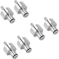BAAJ-6Pcs 304 Stainless Steel Carbonation Cap 5/16 Inch Barb, Ball Lock Type, Fit Soft Drink PET Bottles, Homebrew Kegging image 3