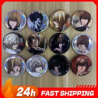 Anime Peripherals Light Yagami Figure Badge L·Lawliet Figurine Pins Misa Amane Ryuk Nate River Decoration Collection Toys Gifts