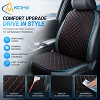 Kcimo PU Leather Car Seat Cover, Soft Cushion for Front & Rear Seats, Universal Four-Seasons Car Seat Pad & Carpet Protector
