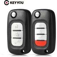 KEYYOU for Mercedes Benz Smart Fortwo 453 Forfour 2015 2016 2017 Folding Key 3/4 Buttons Remote Car Key Shell Case Cover