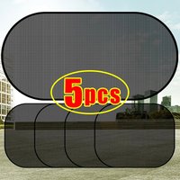 5PCS Car Window Sunshade Cover Sun UV Protection Auto Front Rear Black Window Curtain Side Glass Mesh Sunshades Accessories