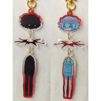 Basil Omori Anime Keychain Women Acrylic Key Chain Man Funny Key Ring Pendant Ornament Accessories Friend Gift