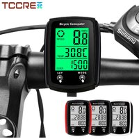 AliExpress NONE 1Set Cycling Computer Speed Sensor, Bicycle Speedometer Waterproof Bike Odometer with Touch Sensor Switch,Digital LCD Screen