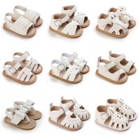 Hollow Out Soft Leather Baby Girl Summer Sandals 2023 New Baby Shoes 1-18 Months Princess Baby Beach Sandals
