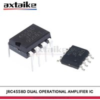 50PCS JRC4558D SOP-8 DIP-8 4558D NJM4558 NJM4558D JRC4558 4558 SMD DUAL OPERATIONAL AMPLIFIER IC