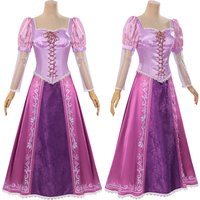 Anime & Comic Style Cosplay Outfit for Rapunzel and Flynn Rider, Long Hair Princess Costume for Halloween & Stage Show