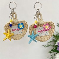 Hawaiian Starfish Keychains Summer Holiday Style Bags Decorative Keychains Sunflower Pendants Fresh Beach Accessories Party Gift