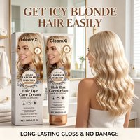 Gleamxi Hair Dye Care Cream Anti-Yellow Hair Glossing Treatment Dry Moisturizing Silky Shine Bleached Hair Color Hair Cream 100g