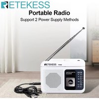 Retekess TR606 Radio FM AM Radio Cassette Playback Portable Radios FM AM Recording 3.5mm Earphone MIC Jack 2 Power Supply Method