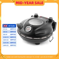Klaif Electric Pizza Maker, 420℃, 1200 Watt, 5 Separate Temperature Levels, Flame Resistant Stone Plate 1200W 32cm